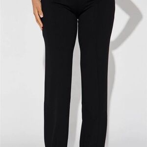 Fashion Nova Black Straight Leg Pants